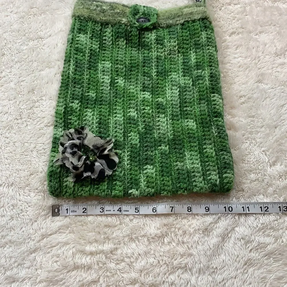 Handmade green crochet